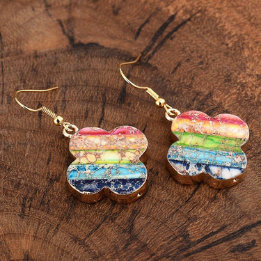 Lucky Clover Chakra Dangle Earrings-Your Soul Place